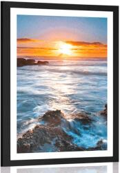 Dovido Poszter paszportuval romantikus naplemente - 20x30 black
