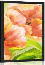 Dovido Poszter piros tulipán vintage kivitelben - 30x45 white