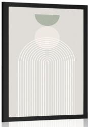 Dovido Poszter stílusos szivárvány félkörrel Mid-Century. - 30x45 silver