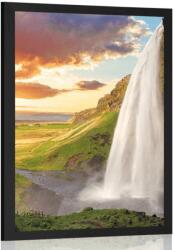 Dovido Poszter fenséges vízesés Izlandon - 40x60 black