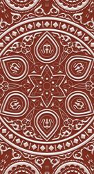 Dovido Tapéta enyhe etnikus Mandala bordó színben - 147x270