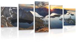 Dovido 5 részes kép bájos hegyi panoráma - 150x75