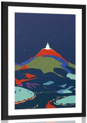 Dovido Poszter paszportuval színes Buddha domb - 20x30 silver