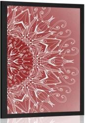 Dovido Poszter fehér Mandala piros háttéren - 40x60 white
