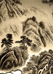 Dovido Tapéta Kínai tájkép szépia színben - 196x270