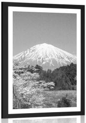 Dovido Poszter paszportuval Fuji hegy fekete fehérben - 60x90 black - dovido - 26 920 Ft