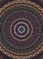 Dovido Tapéta Mandala nap mintával lila színben - 196x270