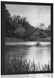Dovido Poszter naplemente a tónál fekete fehérben - 40x60 white