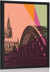 Dovido Poszter Köln város digitális illusztrációja - 60x90 silver