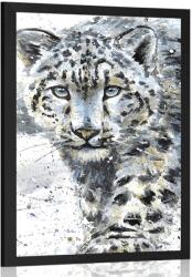 Dovido Poszter rajzolt leopárd - 30x45 silver
