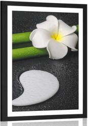Dovido Poszter paszportuval Spa csendélet Yin és Yang szimbólummal - 30x45 no frame