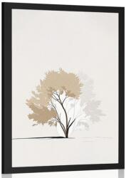 Dovido Poszter minimalista falevelekkel. - 40x60 silver