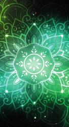 Dovido Tapéta Mandala Mandala galaktikus háttérrel zöld árnyalatban - 147x270