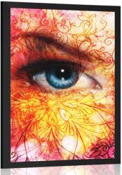 Dovido Poszter kék szem abzstrak elemekkel - 30x45 black