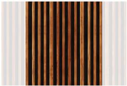 Dovido Tapéta imitáció lamella faburkolat fekete alapon - 245x270