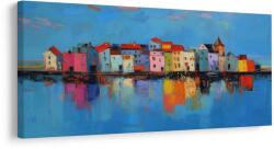 Dovido Kép színes házak a víz felett - 120x60