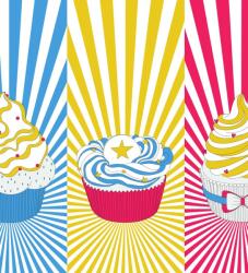 Dovido Öntapadó tapéta pop art cupcakes - 245x270