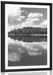 Dovido Poszter paszpartuval: fekete-fehér nyári természet. - 20x30 no frame