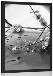 Dovido Poszter fa ágak naplementében fekete fehérben - 60x90 white