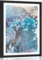 Dovido Poszter paszpartuval akvarell színek absztrakciójával. - 30x45 silver
