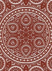 Dovido Tapéta enyhe etnikus Mandala bordó színben - 196x270