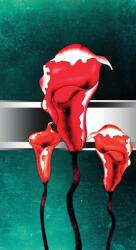 Dovido Tapéta piros absztrakt kála - 147x270