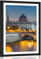 Dovido Poszter paszpartuval: Párizs elbűvölő panorámája. - 20x30 black