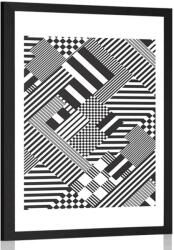 Dovido Poszter paszpartuval, visszafogott minták egyedi kivitelben. - 30x45 white