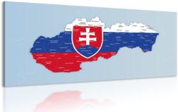 Dovido Kép Szlovákia térképe állami címerrel - 140x70