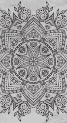 Dovido Tapéta Mandala ősi érintéssel fekete-fehérben - 147x270