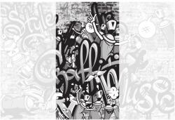 Dovido Tapéta szürke graffiti fal - 147x270