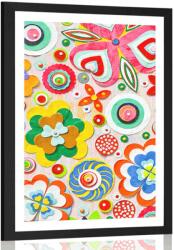 Dovido Poszter virágok absztrakciója. - 60x90 black
