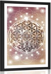 Dovido Poszter paszpartuval elbűvölő mandala. - 60x90 white