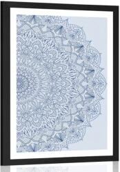 Dovido Poszter paszportuval Mandala része kék színben - 30x45 no frame
