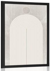 Dovido Poszter modern bézs szivárvány Mid-Century. - 40x60 white