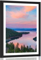 Dovido Poszter paszportuval tó naplementénél - 30x45 silver