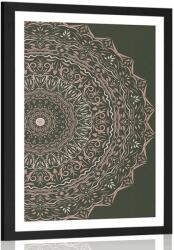 Dovido Poszter paszportuval Mandala vintage stílusban - 40x60 white