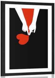 Dovido Poszter paszpartuval két szív kacsolata - 40x60 silver