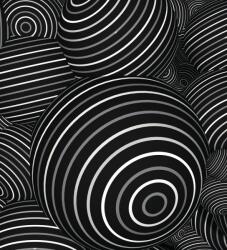 Dovido Tapéta fekete fehér gömbök - 245x270