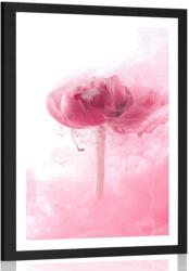 Dovido Poszter paszpartuval, rózsaszín virág érdekes kivitelben. - 40x60 silver