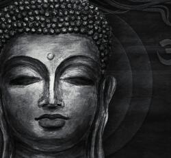 Dovido Tapéta Buddha arca fekete fehérben - 294x270