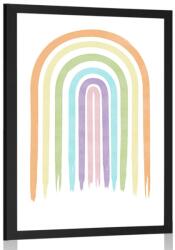 Dovido Poszter pasztell szivárvány Mid-Century - 40x60 black