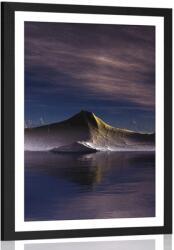 Dovido Poszter paszportuval futurisztikus hegyek - 40x60 white