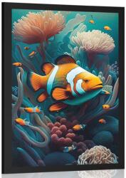 Dovido Poszter szürreális bohóchal - 40x60 black