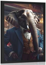Dovido Poszter állati gengszter elefánt. - 40x60 black