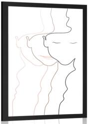 Dovido Poszter női arc kontúrjai - 30x45 white