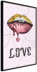 Artgeist Poszter ajakfény és szerelem- Lip Gloss and Love - 40x60 / Black