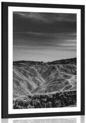 Dovido Poszter paszportuval Death Valley Nemzeti Park fekete-fehérben - 60x90 silver