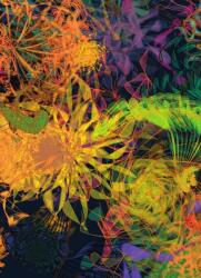 Dovido Tapéta színes absztrakt művészet - 196x270