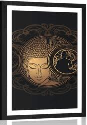 Dovido Poszter paszportuval harmonikus Buddha - 60x90 no frame